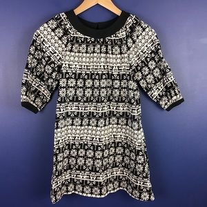 Hanna Andersson Black and White Print Dress